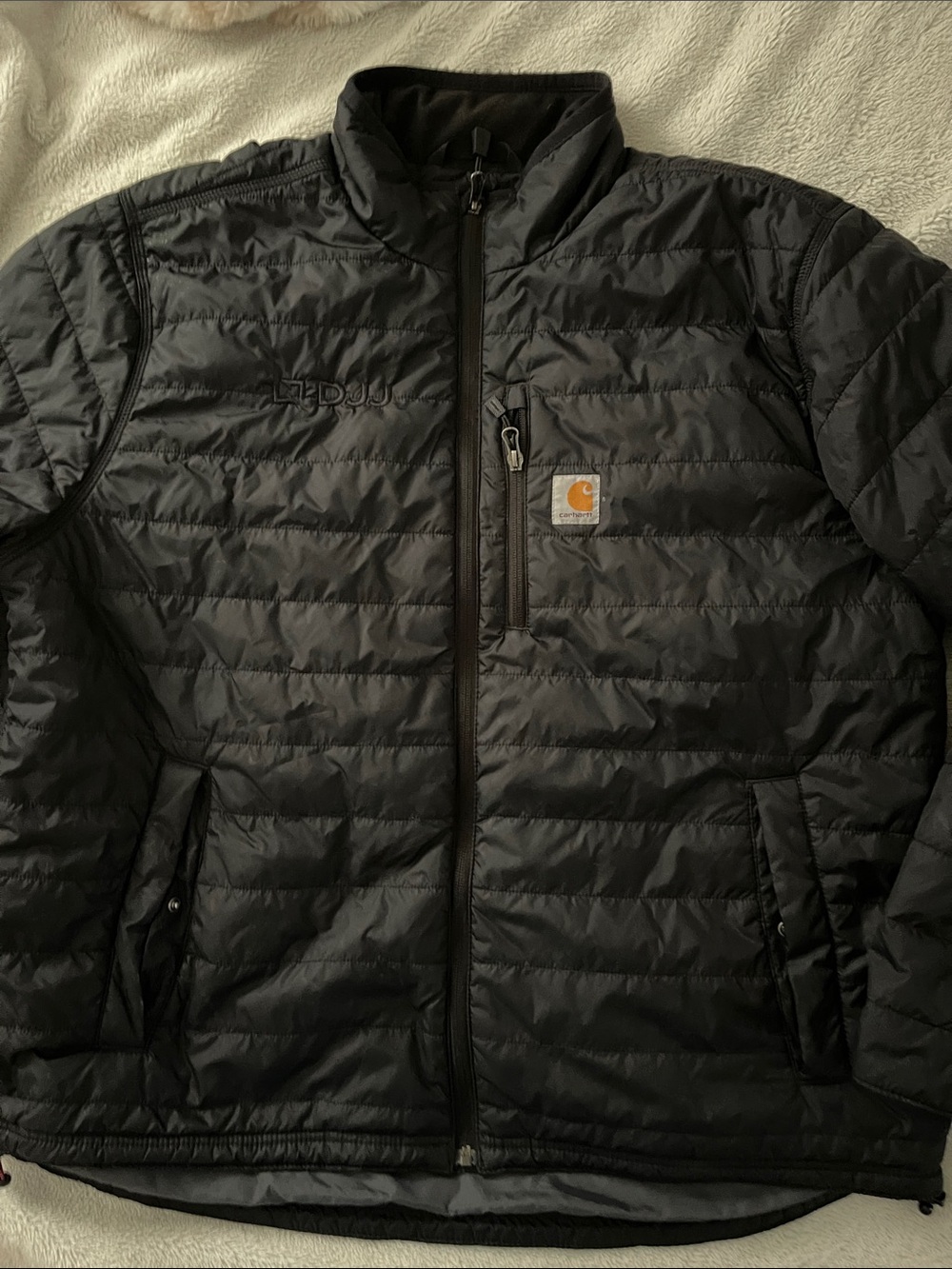Carhartt Men's Black Quilted Puffer Jacket XL relaxed